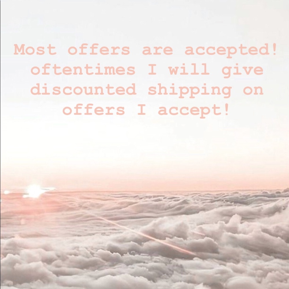 I accept offers! I also give special offer to likers!